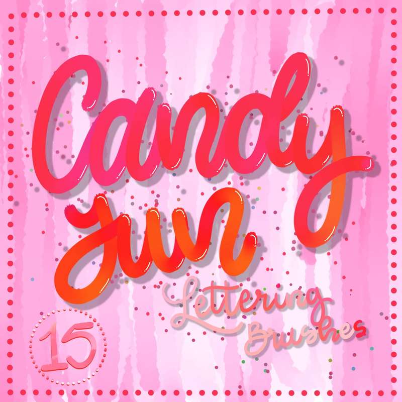 Candy Fun Lettering Brushset For Procreate