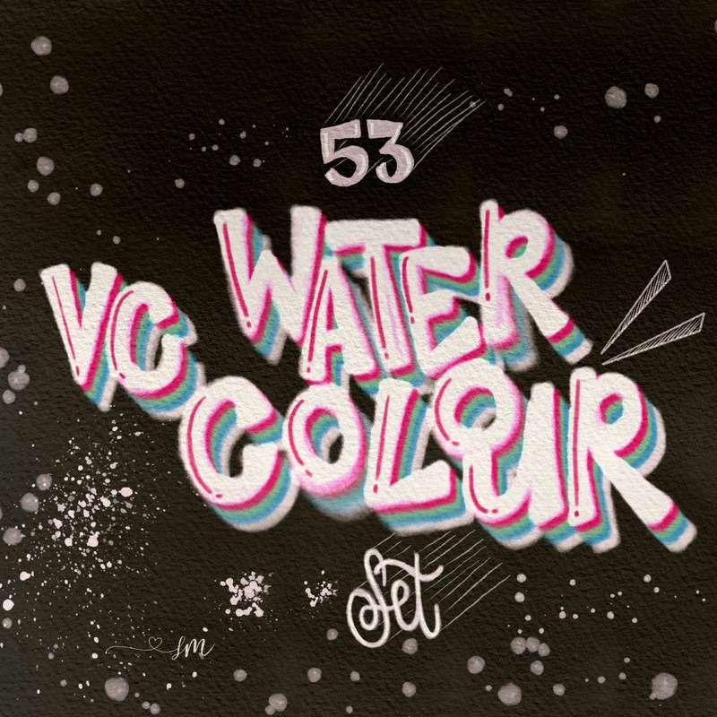 53 Procreate Watercolour Brushes for Digital Art
