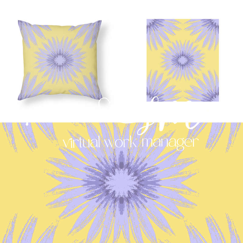 Sunflowers in Lavender and Lime Design