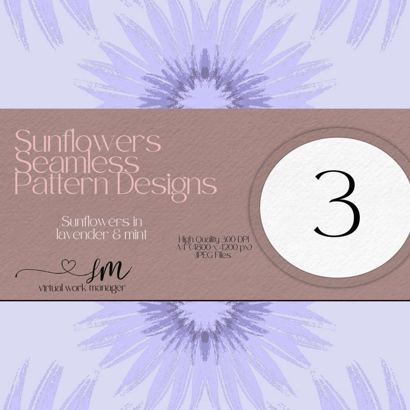Sunflowers in Lavender and Lime Design