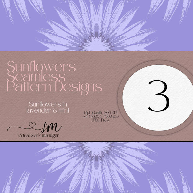 Sunflowers in Lavender and Lime Design