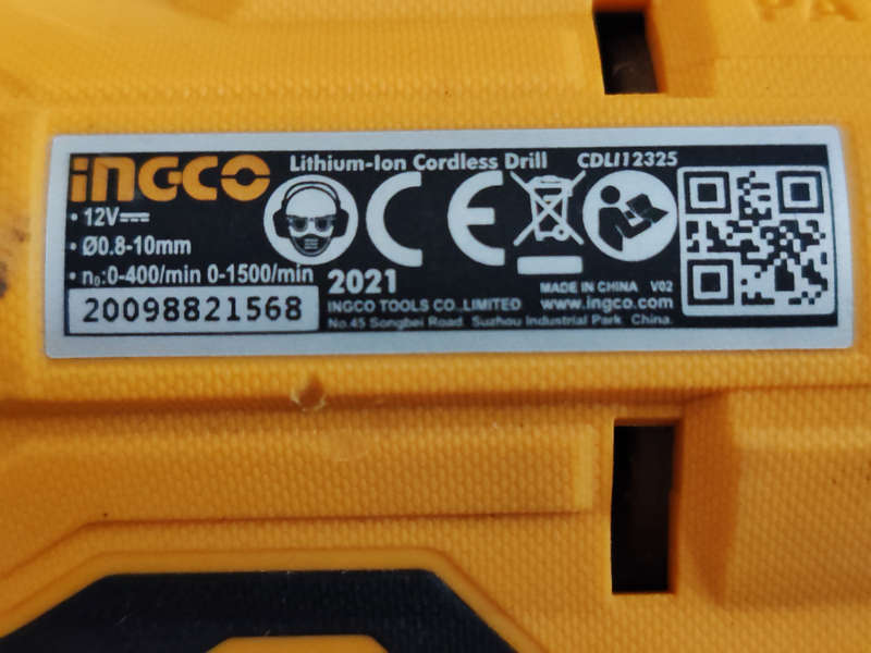 Ingco Cordless drill AS NEW !!!