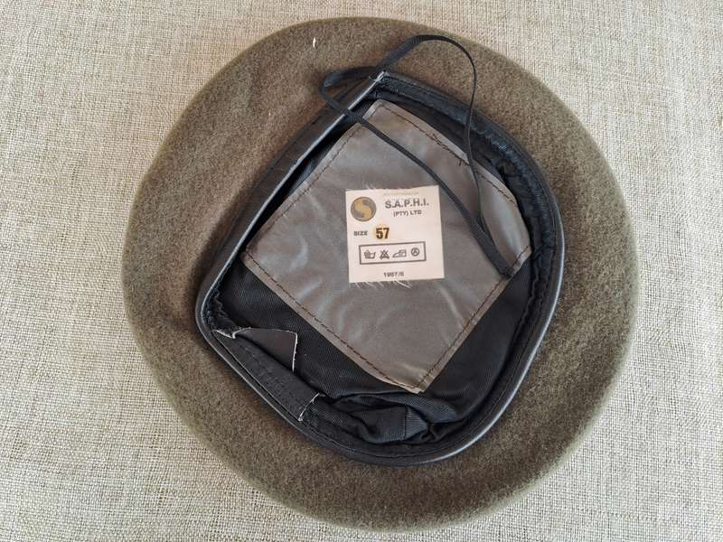 SADF Signals Corps Beret - Rim Size 57 SAPHI