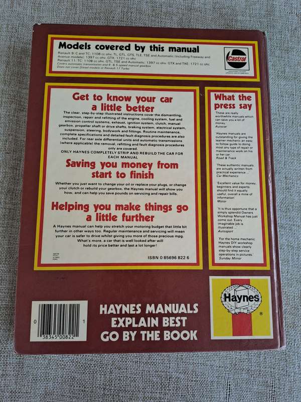 Renault 9 & 11 - 1982 to 1984 Owners Workshop Manual - Haynes