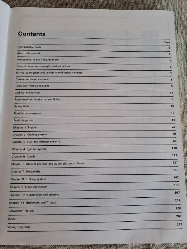 Renault 9 & 11 - 1982 to 1984 Owners Workshop Manual - Haynes