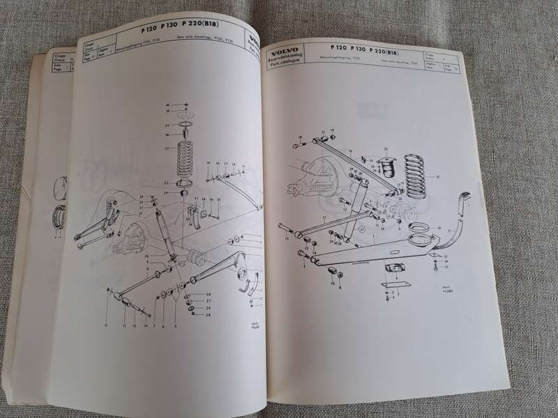 Volvo P120, P130 and P220 (B 18) Parts Illustrations Catalogue