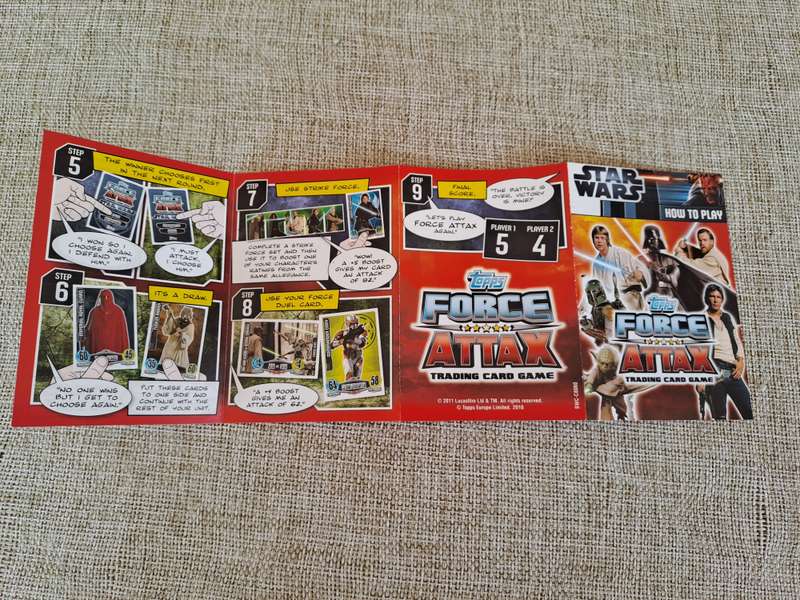 Star Wars Topps Force Attax Trading Card Game Binder and 31 Cards - 2012