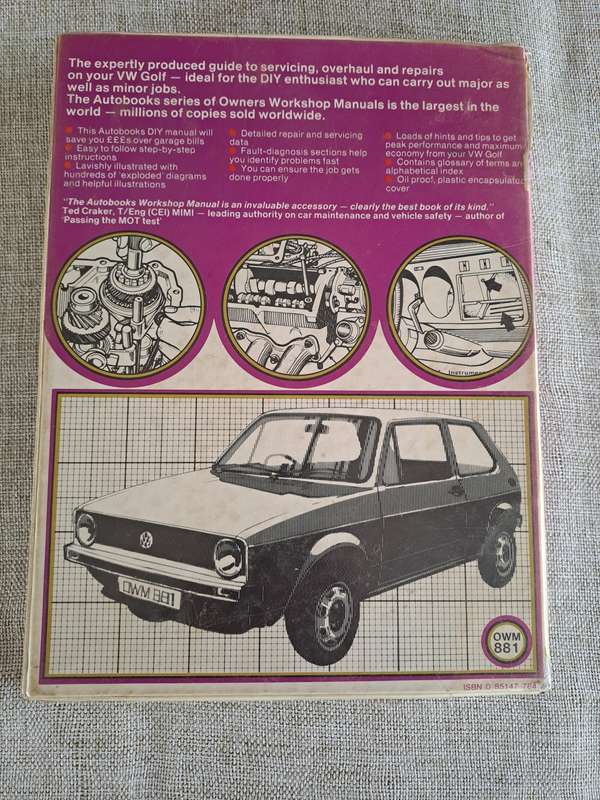 Golf N, L, 1100, 1974 to 1978 Owners Workshop Manual - Autobooks