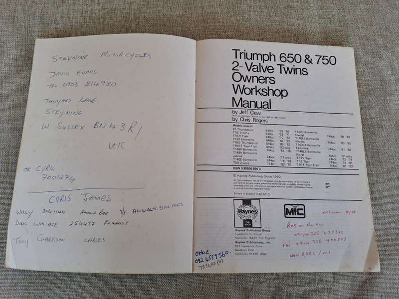 Triumph 650 & 750 2-valve Unit Twins, 649  744cc Owners Workshop Manual