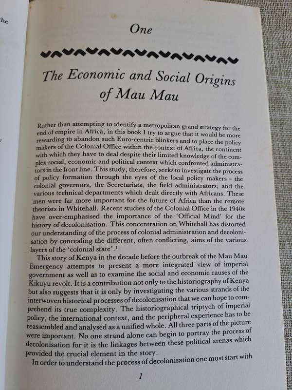 Economic & Social Origins of Mau Mau 1945-53