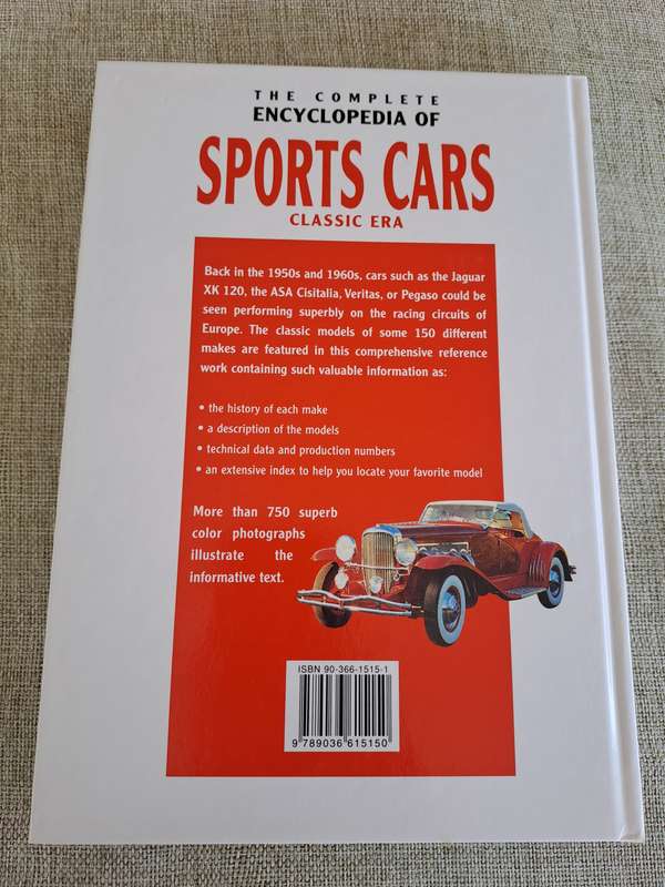 The Complete Encyclopedia of Sports Cars  Classic Era - Rob De La Rive Box