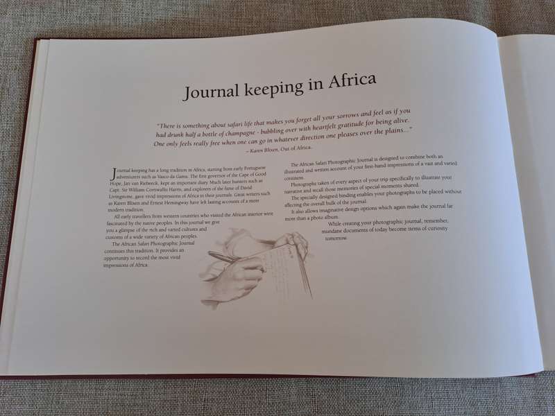 African Safari Photographic Journal  Millennium Edition