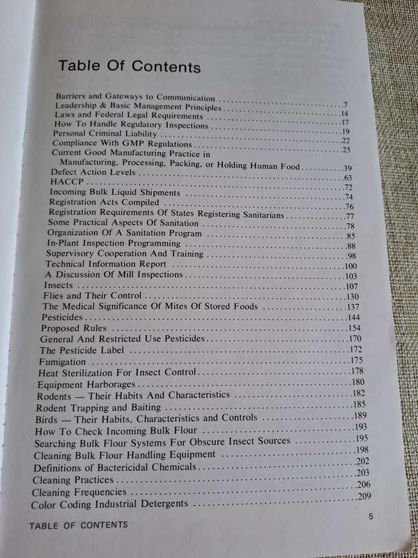 Basic Food Plant Sanitation Manual  3rd Edition