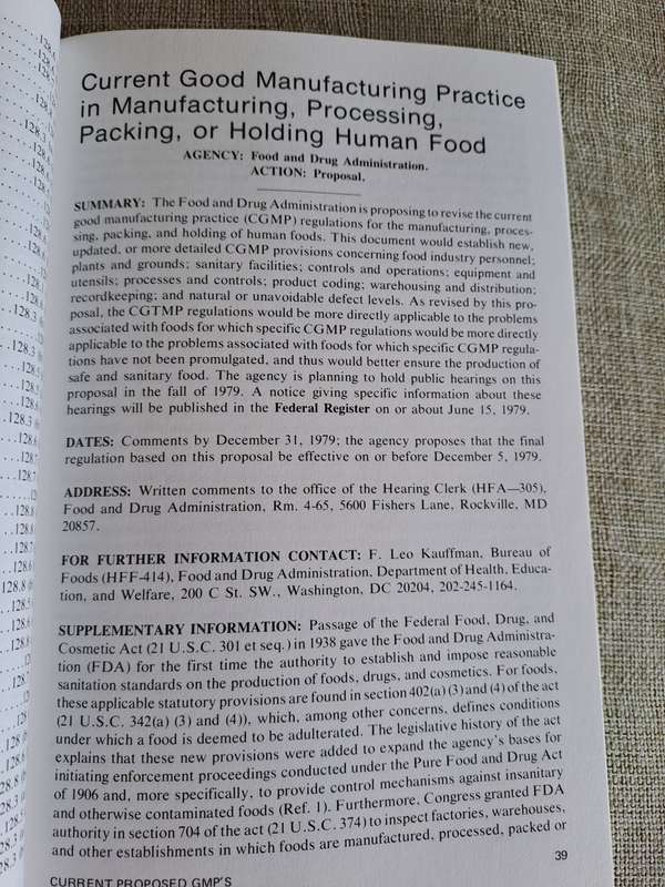 Basic Food Plant Sanitation Manual  3rd Edition