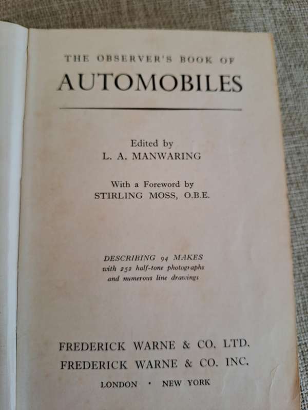The Observers Book of Automobiles