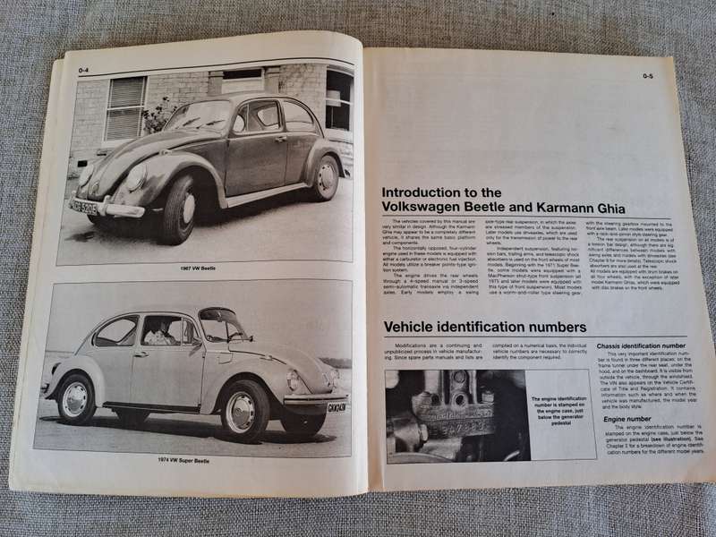 VW Beetle & Karmann Ghia Automotive Repair Manual - Haynes