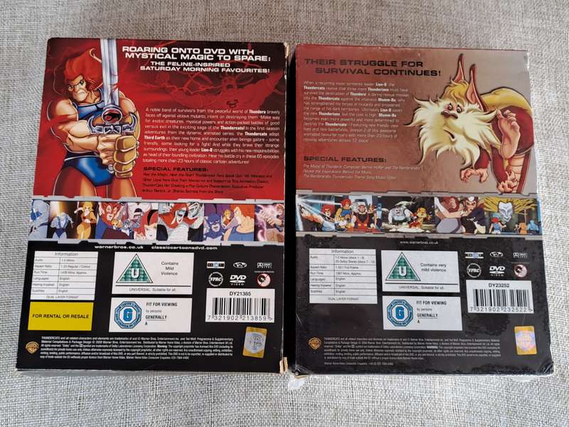 Thundercats: Season 1 and 2 complete box sets DVD