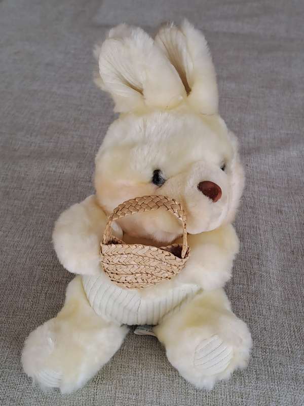 Plush Bunny with Basket - Prima Toys