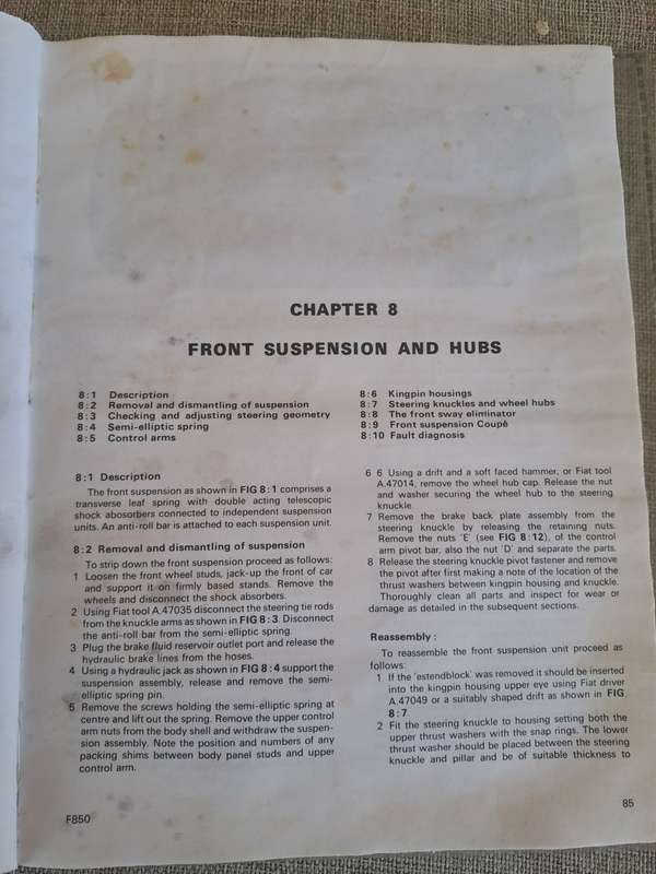 Fiat 850 1964 -1970 Workshop Manual - Autopress