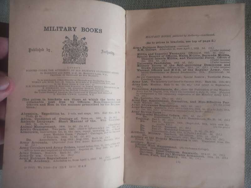 Field Service Pocket Book 1914