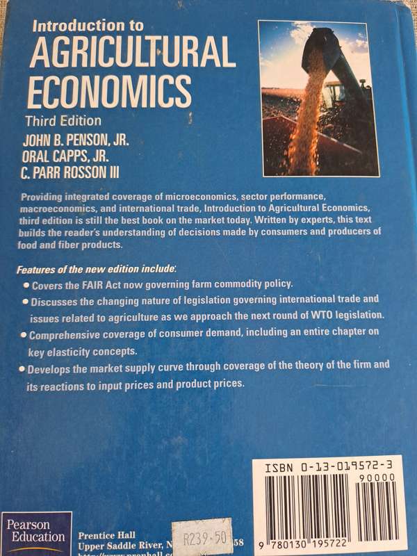 Introduction to Agricultural Economics 3rd Edition