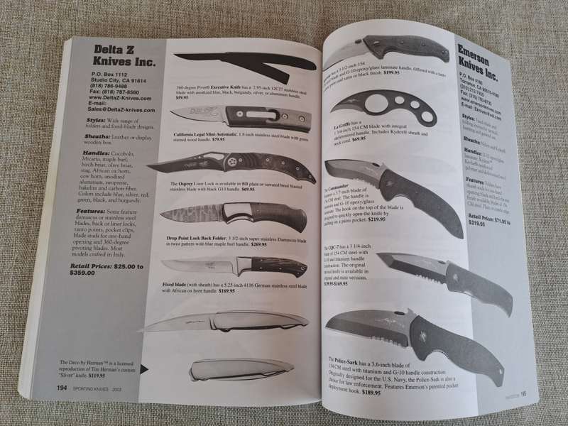 2003 Sporting Knives 2nd Edition - Joe Kertzman