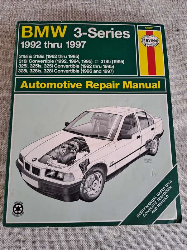 BMW 3-Series 1992-1997 Automotive Repair Manual - Haynes