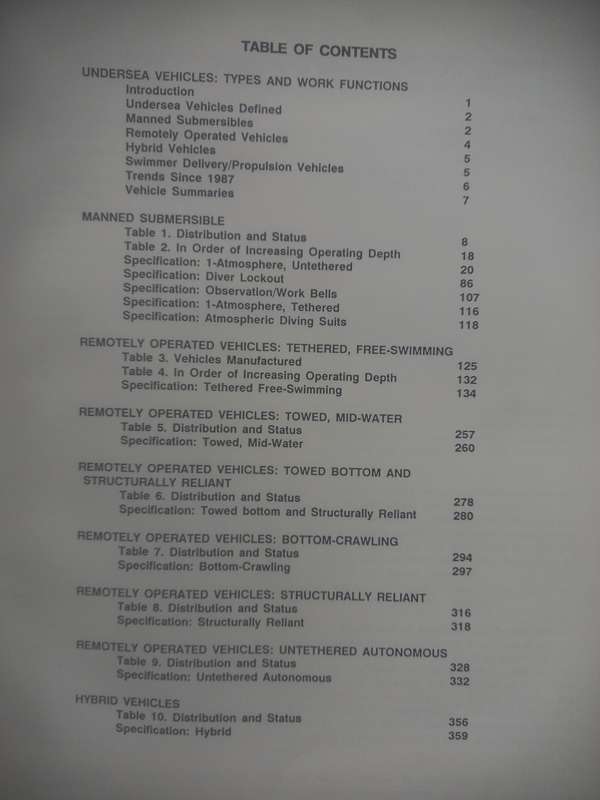 Undersea Vehicles Directory 1990 - 91