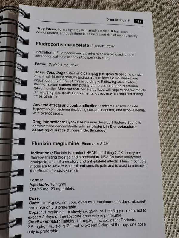 Small Animal Formulary  5th Edition