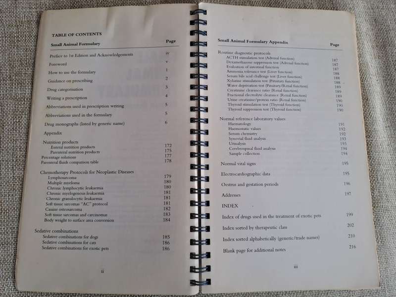 Small Animal Formulary  1st Edition