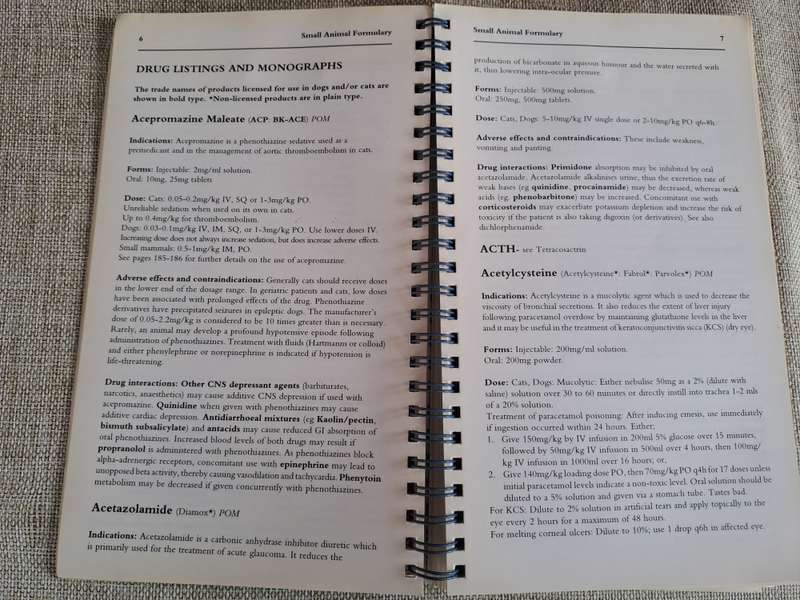 Small Animal Formulary  1st Edition