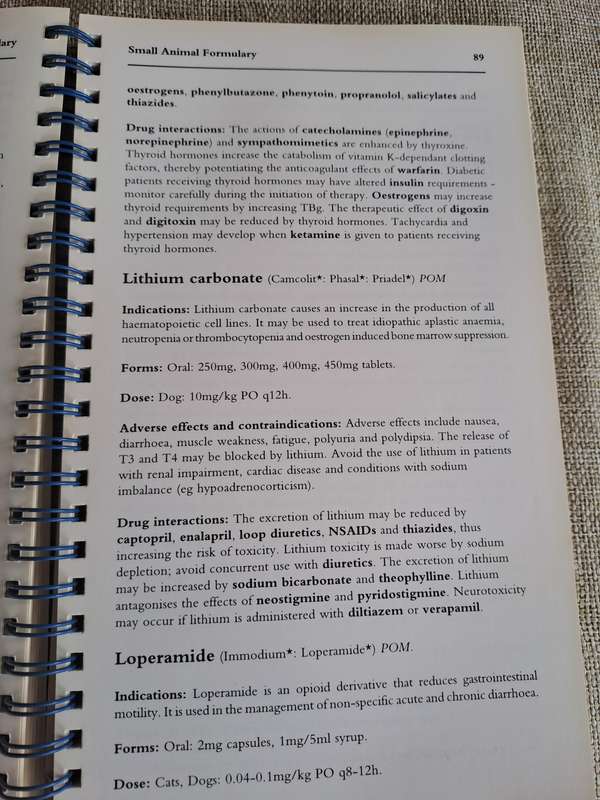 Small Animal Formulary  1st Edition