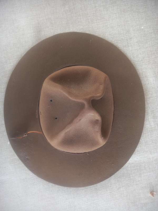 Boy Scouts "Campaign" hat ( same as the "mounties" ) with hat brim press