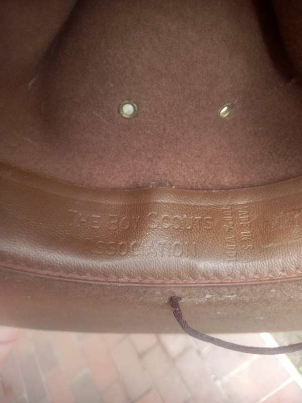Boy Scouts "Campaign" hat ( same as the "mounties" ) with hat brim press