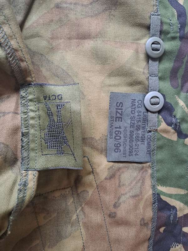 Combat Jacket Camo DPM (DCTA) Lightweight - Size 160/96