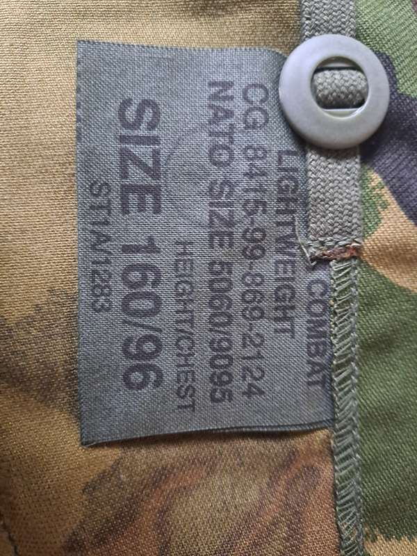 Combat Jacket Camo DPM (DCTA) Lightweight - Size 160/96