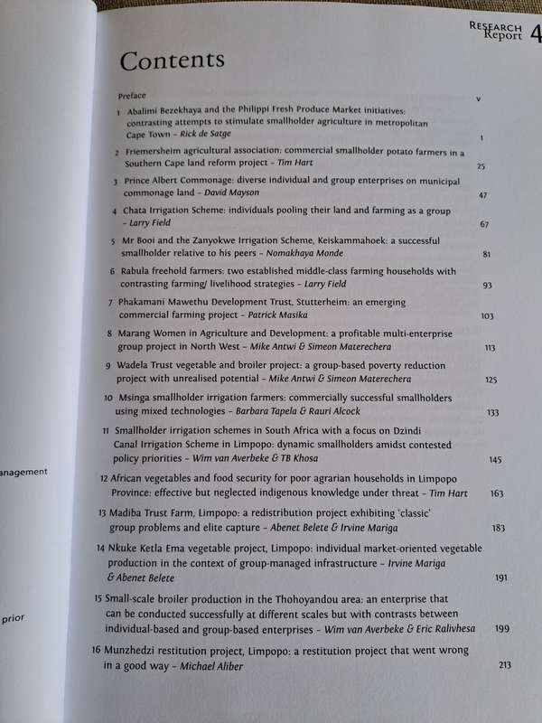 Research Report 41: Strategies to support South African smallholders as a contribution to government