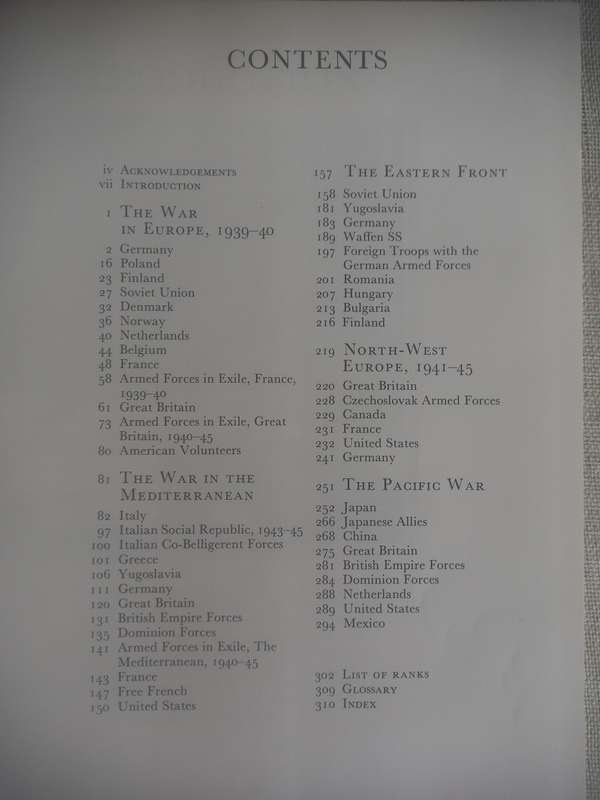 The Armed Forces of World War II - Uniforms, Insignia and organisation - Andrew Mollo
