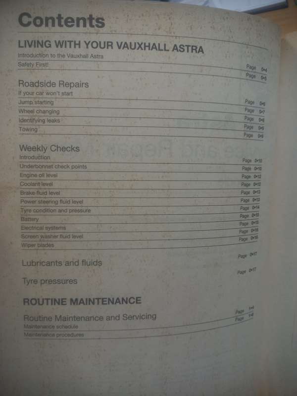 Opel Astra petrol - Oct 91 to Feb 98 - Haynes Service and Repair Manual