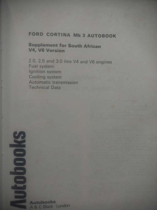 Ford Cortina Mk 3 - 71 to 77 - Owners Workshop Manual - Autobooks