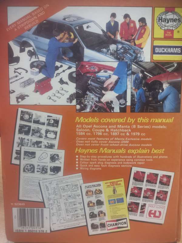 Opel B-Series Ascona & Manta - Owners Workshop Manual - Haynes