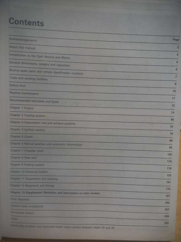 Opel B-Series Ascona & Manta - Owners Workshop Manual - Haynes