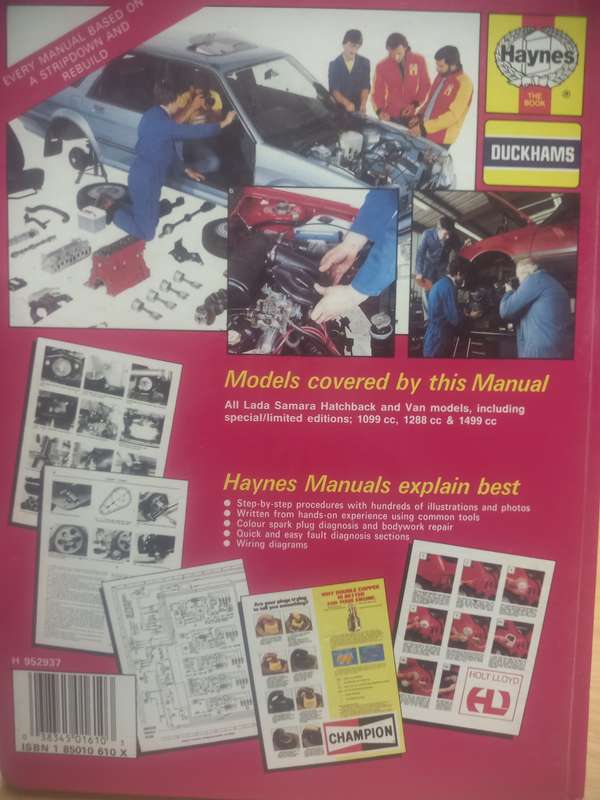 Lada Samara - 1987 to 1991 - Owners Workshop manual - Haynes