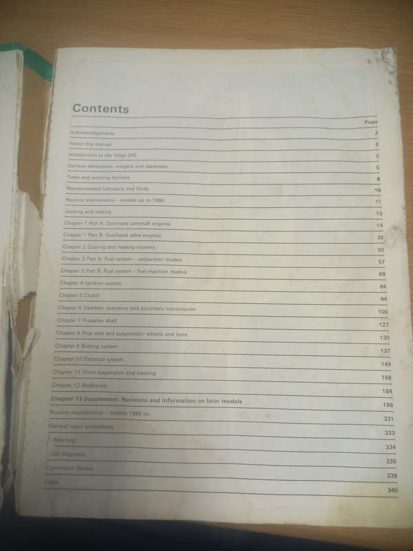 Volvo 240 series - 1974 to 1986 - Owners Workshop Manual - Haynes
