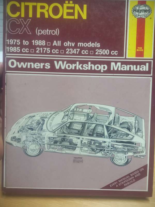Citroen CX petrol - 1975 to 1988 - Owners Workshop Manual - Haynes