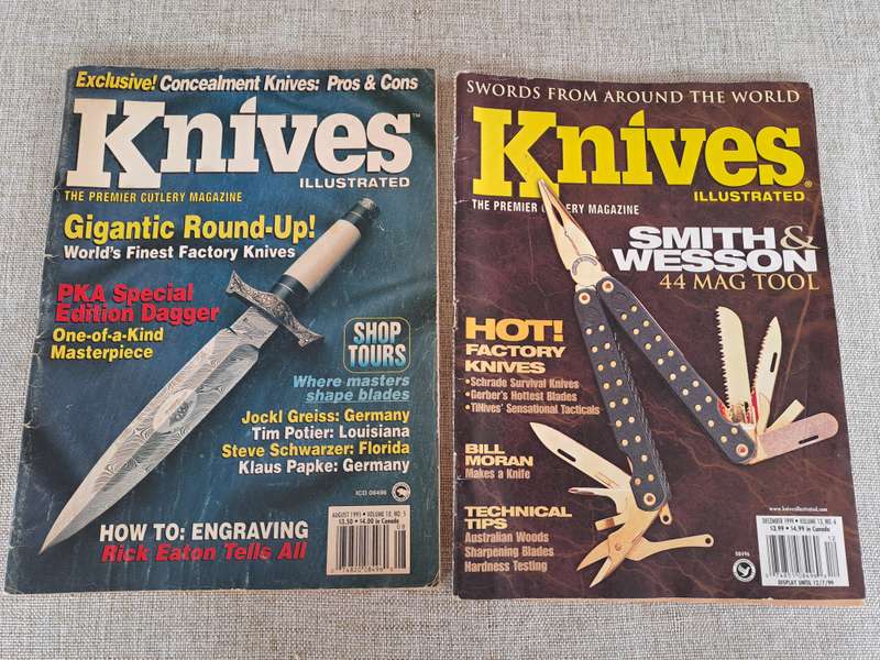 Knives Illustrated 5 Magazines, Damascus Notes & Making a Forge