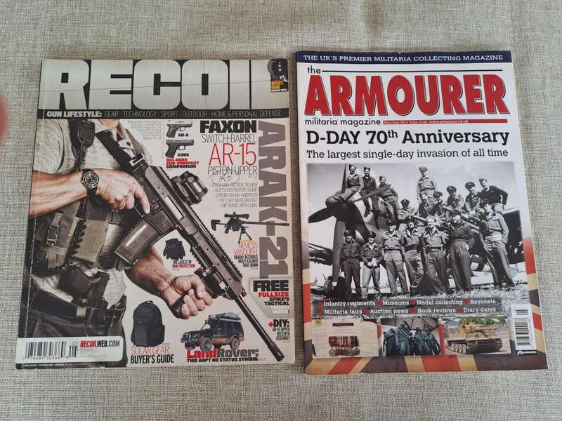 Gun and Military Magazines x 6
