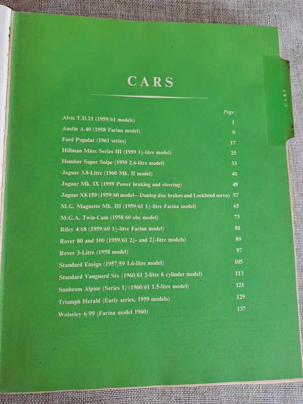 Servicing Guide to British Motor Vehicles Volume 6