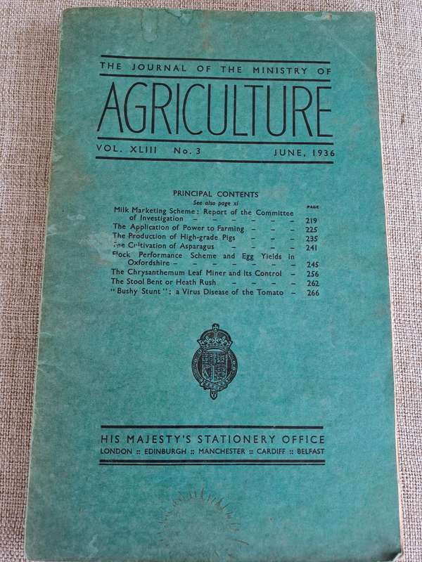 The Journal of the Ministry of Agriculture  set of 4 volumes