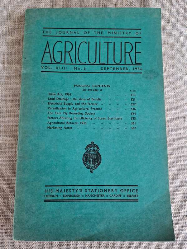 The Journal of the Ministry of Agriculture  set of 4 volumes